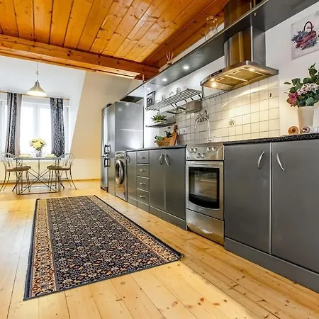 Utulny A Prostorny Podkrovni S Krbovymi Kamny 아파트