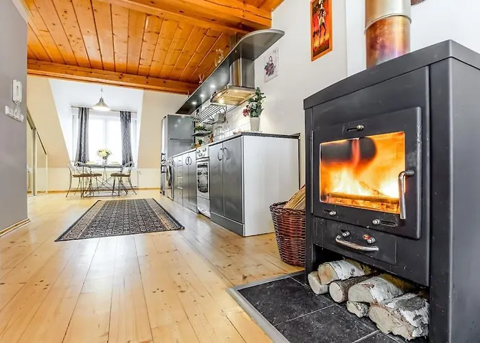Apartament Utulny A Prostorny Podkrovni S Krbovymi Kamny Czeskie Budziejowice